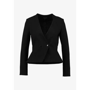 Topshop Black Wrap Blazer Jacket Long Sleeve Double Button Tailored Size US 8
